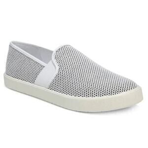 Vince Blair light gray leather perforated slip on sneakers Size 8